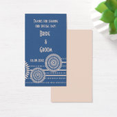 ブルーモダン結婚式の引き出物ギフトラベルありがとう (デスク)