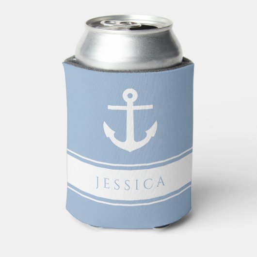 ブルーモダン航海のいかり名前をカスタムする 缶クーラー (缶裏面)