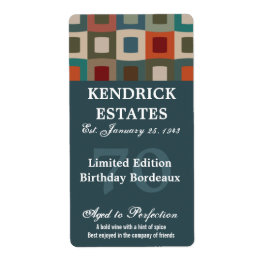 ブルーモダン誕生日ワイン(375ml) ラベル