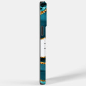 ブルーモダン金ゴールドグリッターパーソナライズされた卒業 Case-Mate iPhoneケース (裏面 / 右)