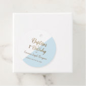 ブルーモダン金ゴールドバプテスマ1歳の男の子 フェイバータグ (インサイチュ)