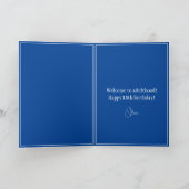 ブルーモダン3フォトコラージュ18誕生日 カード (内部)