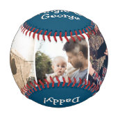 ブルーモダン3フォト最高のパパEVER BASBALL 野球ボール (正面)