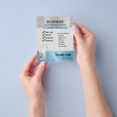 ブルーモダン&シルバーハウスクリーニングハウスキーピング チラシ (手)