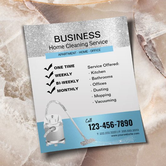 ブルーモダン&シルバーハウスクリーニングハウスキーピング チラシ