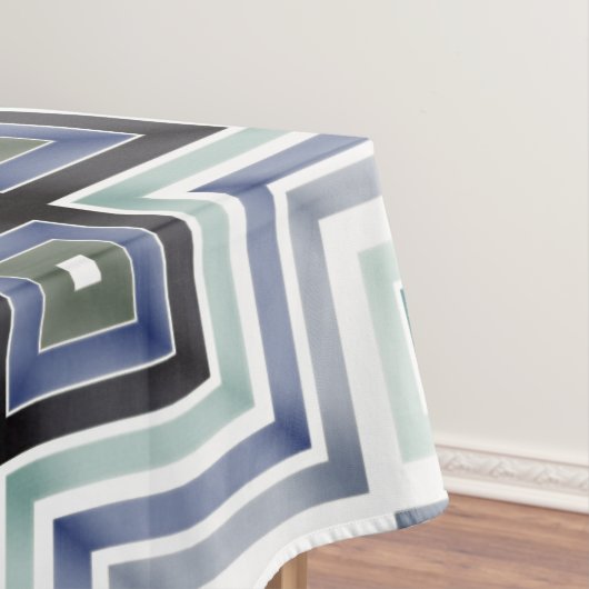 ブルーモダン&ティール（緑がかった色）テーブルクロス テーブルクロス (インサイチュ)