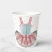 ブルーモダン&ピンクツツグリッターベビーシャワー 紙コップ (裏面)