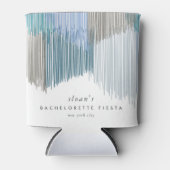 ブルーモダン フリンジ バチェロレッテパーティー 缶クーラー (正面)