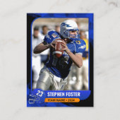 ブルーモダン&ブラックサッカーのトレーディングカード コーリングカード (正面)