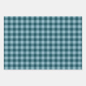 ブルーモダン&ホワイトかわいいペンギンの包装紙 ラッピングペーパーシート (正面3)