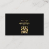 ブルーモダン&金ゴールドスカル蝶タトゥーアーティスト 名刺 (裏面)