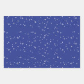 ブルーモダン&金ゴールドハッピーハヌッカスターズ ラッピングペーパーシート (正面2)
