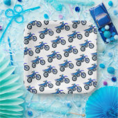 ブルーモトクロスダートバイクバースデーパーティー ペーパープレート (パーティー)