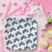 ブルーモトクロスダートバイクバースデーパーティー ペーパープレート (パーティー)