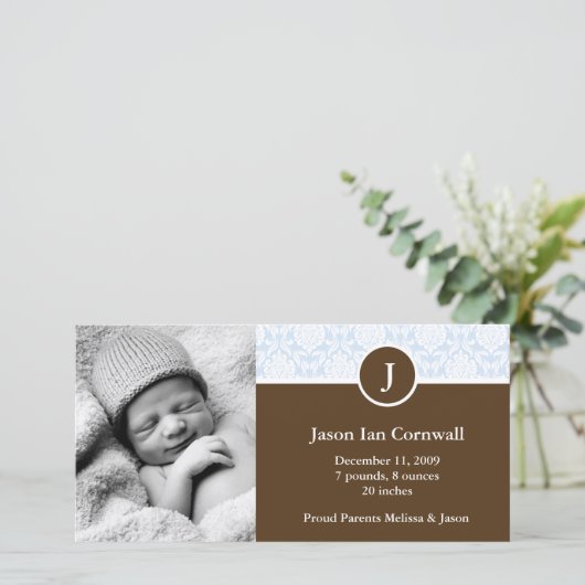 ブルーモノグラムとダマスクベビーの発表 案内状 (スタンド正面)