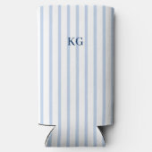 ブルーモノグラムのストライプ スリム缶クーラー (裏面)