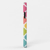 ブルーモノグラムのピンクのモロッコ格子パターン Case-Mate iPhoneケース (裏面/右)