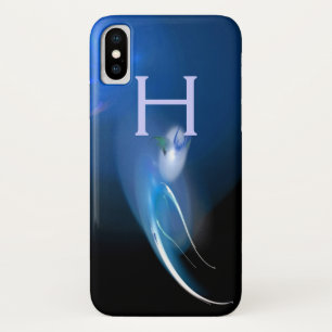 ブルーモノグラムのライトバード iPhone X ケース