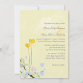 ブルーモノグラムの素朴カントリーウェディング 招待状 (裏面)