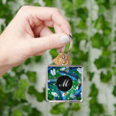 ブルーモノグラムの&グリーンゴルフキーチェーン キーホルダー (手)