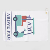 ブルーモノグラムイニシャル ゴルフタオル (横)