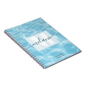 ブルーモノグラムエレガントスイミングトレーニング ノートブック (右側)