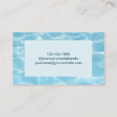 ブルーモノグラムエレガントスイミングプールクリーナー 名刺 (裏面)