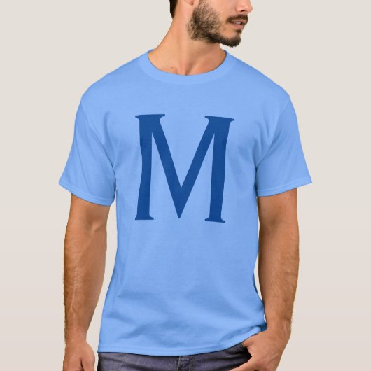 ブルーモノグラムオアネームイニシャル Tシャツ (正面)