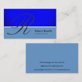 ブルーモノグラムコンサルタントの名刺 名刺 (正面/裏面)