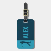 ブルーモノグラムゴルファー ラゲッジタグ (正面縦)