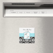 ブルーモノグラムダマスクウェディングマグネット マグネット (インサイチュ (食洗機))