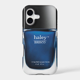 ブルーモノグラムネイルポリッシュボトルiPhoneケース
