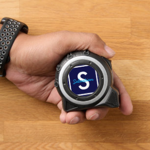 ブルーモノグラムパーソナライズされた メジャー