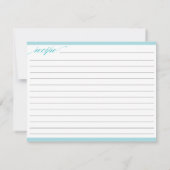 ブルーモノグラムブライダルシャワーレシピカード (裏面)