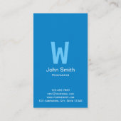 ブルーモノグラムモダンプログラマ名刺 名刺 (裏面)