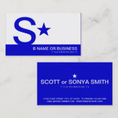 ブルーモノグラム星 名刺 (正面/裏面)