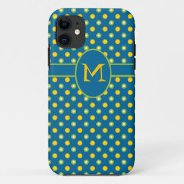 ブルーモノグラム水玉模様iPhone 5/5s Xtreme Case iPhone 11 ケース
