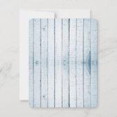 ブルーモノグラム素朴ウェディングRSVPカード 出欠カード (裏面)