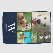 ブルーモノグラム7フォトコラージュ ゴルフタオル (横)