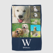 ブルーモノグラム7フォトコラージュ ゴルフタオル (正面)