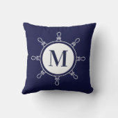 ブルーモノグラム クッション (裏面)