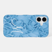 ブルーモノグラム iPhone 16ケース (裏面横)
