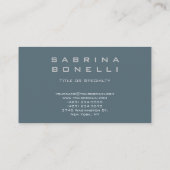 ブルーモモダンノグラム標準名刺 名刺 (裏面)