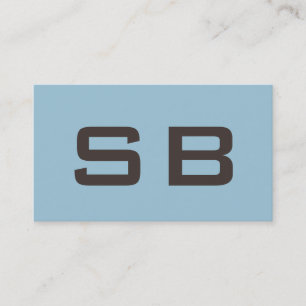 ブルーモモダンノグラム標準名刺 名刺