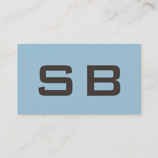 ブルーモモダンノグラム標準名刺 名刺 (正面)