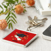 ブルーモルタルおよび卒業証書 キーホルダー (側面)