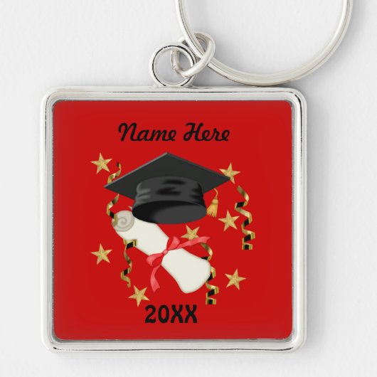 ブルーモルタルおよび卒業証書 キーホルダー (正面)