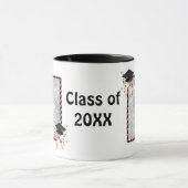 ブルーモルタルおよび卒業証書 マグカップ (中央)