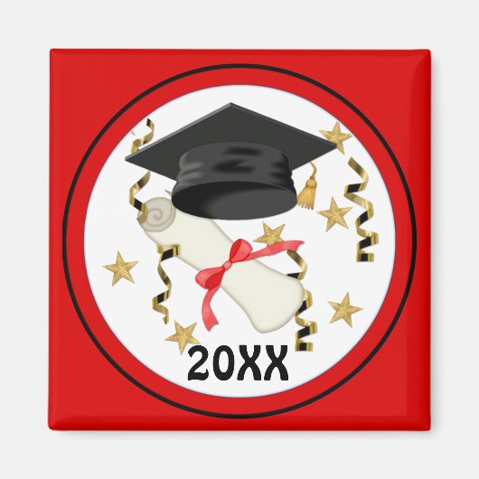 ブルーモルタルおよび卒業証書 マグネット (正面)