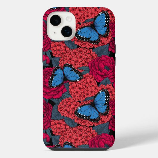 ブルーモルフォの庭 iPhoneケース (裏面)